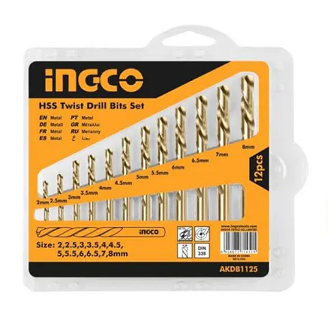 12 Pcs HSS twist drill bits set — 2
