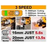 20V Cordless Angle Grinder Brushless 1200W — 2