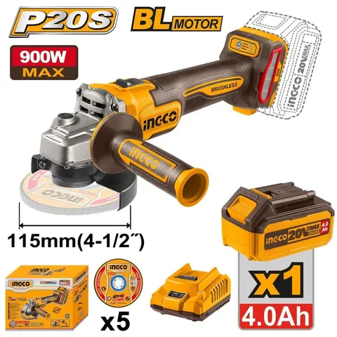 20V Cordless Angle Grinder Brushless