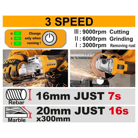 20V Cordless Angle Grinder 4.5 Inch — 2