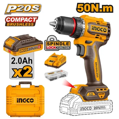 20V Cordless Drill Brushless 50Nm