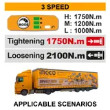 درل بناشر شحن 20 فولت 1750 نيوتن 3/4 انش براشلس مع بطاريتين وشاحن انجكو — 2