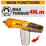 4V Cordless Screwdriver 4Nm Adjustable — 2