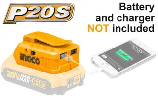 محول شاحن انجكو USB-A لبطاريات ليثيوم 20 فولت