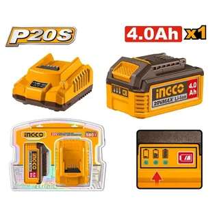 20V Lithium-Ion Battery & Charger Kit 4Ah