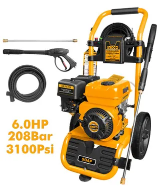 ماكينة غسيل سيارة بنزين 214 بار انجكو - محرك قوي 60HP وضغط 214 بار لتنظيف فعال