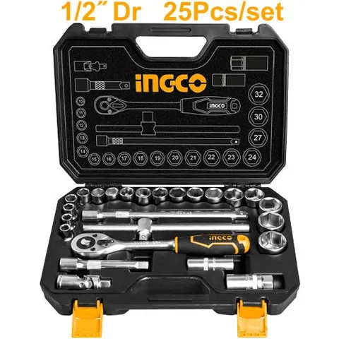 فيديو المنتج: طقم مفاتيح سفيك (Socket) انجكو 25 قطعة 1/2"
