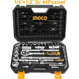 44 Pcs 1/4"&1/2" socket set — 1