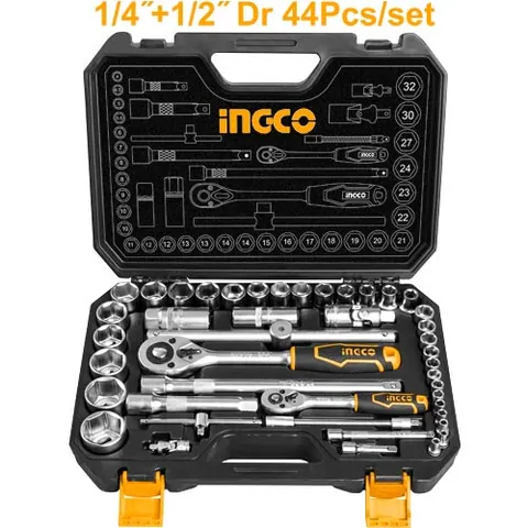 44 Pcs 1/4"&1/2" socket set
