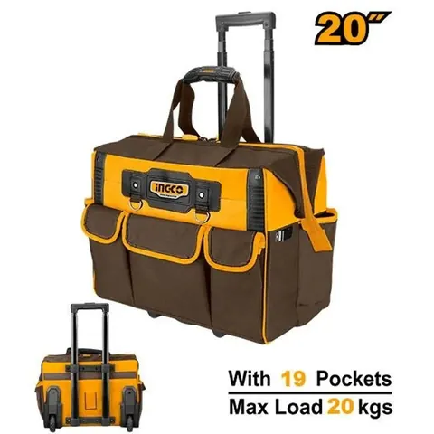 Rolling Rigid Tool Bag 20" with 19 Pockets